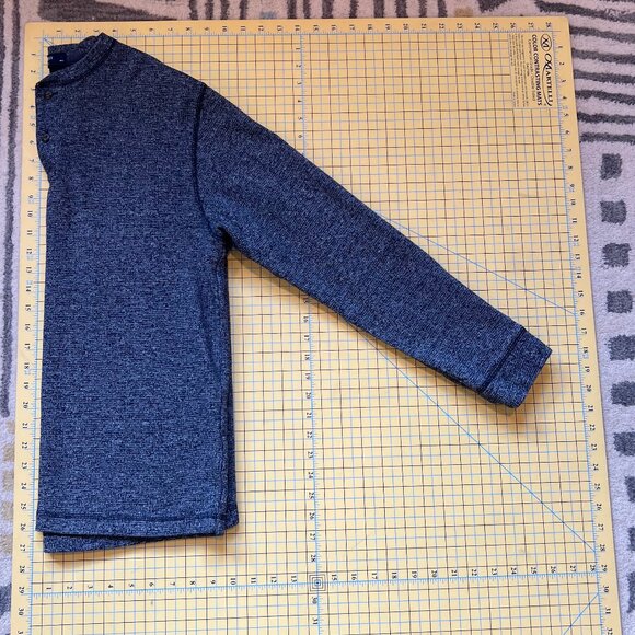 Cremieux Classics henley sz S in marled blue & white - Picture 3 of 9